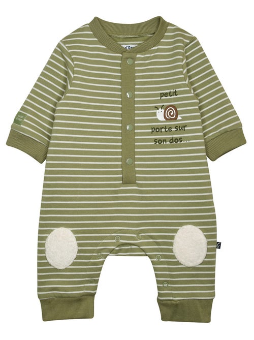 Ensemble combinaison longue bavoir en maille Paul - Kiabi