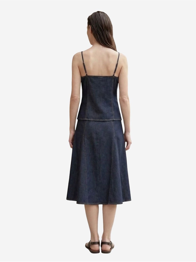 Ensemble coord deux pièces en coton-lycra pour femme my fashion Bleu outremer - Kiabi