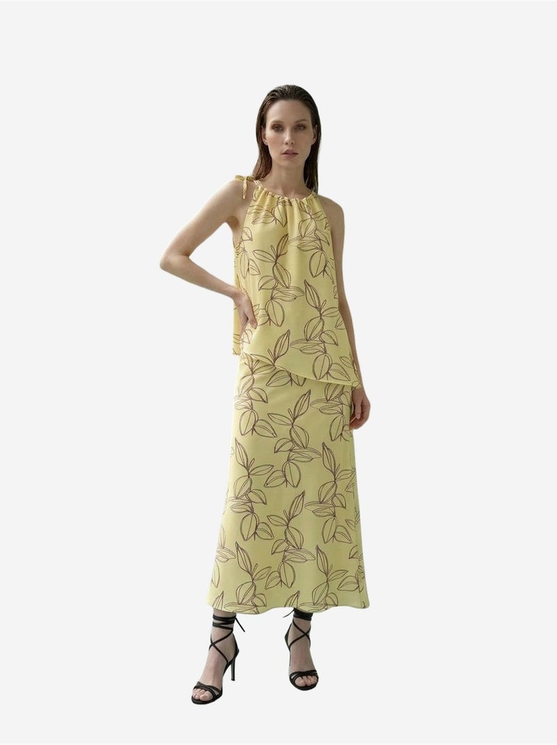 Ensemble coord deux pièces en lyocell my fashion Jaune citron - Kiabi
