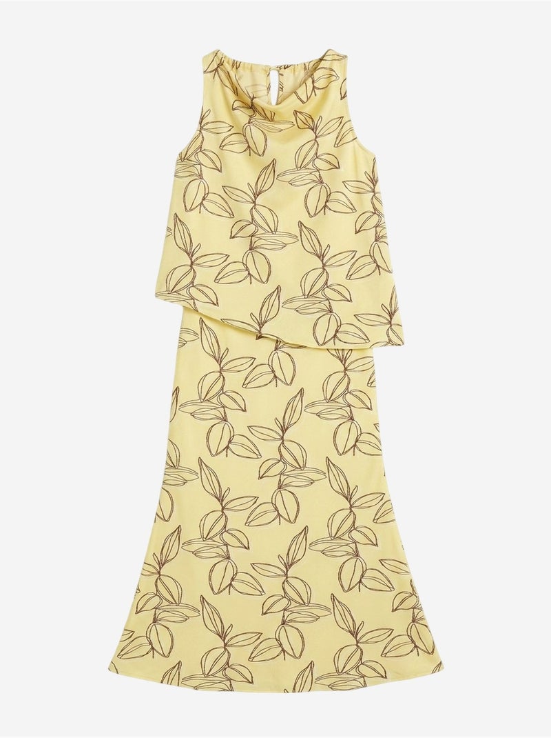 Ensemble coord deux pièces en lyocell my fashion Jaune citron - Kiabi