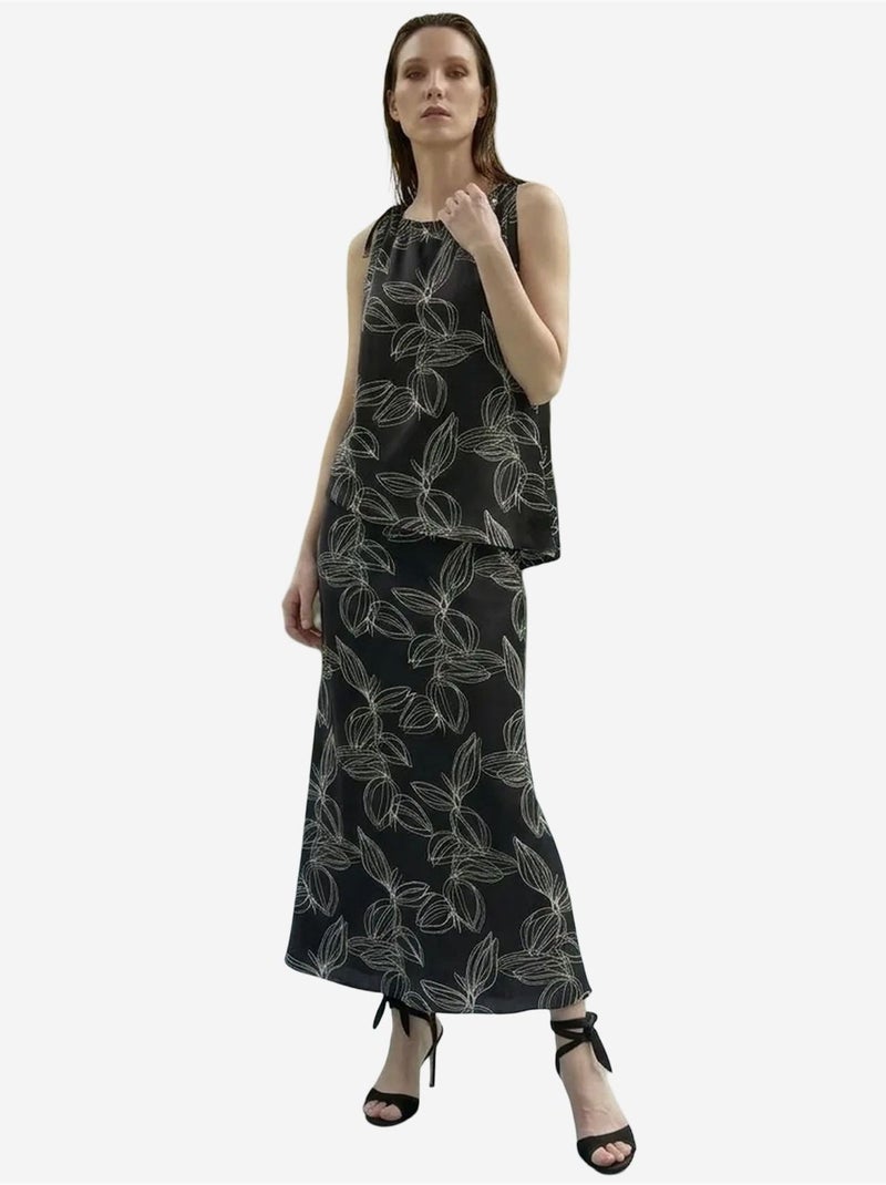 Ensemble coord deux pièces en lyocell my fashion Noir - Kiabi