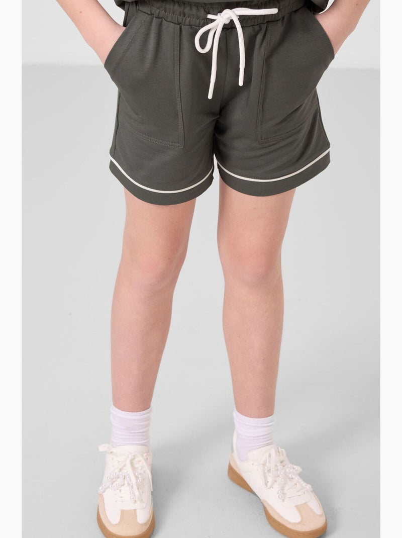 Ensemble coordonné 2 pièces en mélange de coton tommy Gris foncé - Kiabi