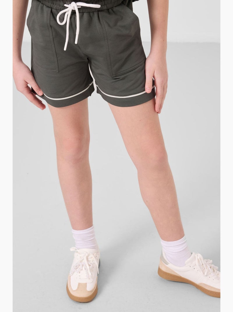 Ensemble coordonné 2 pièces en mélange de coton tommy Gris foncé - Kiabi