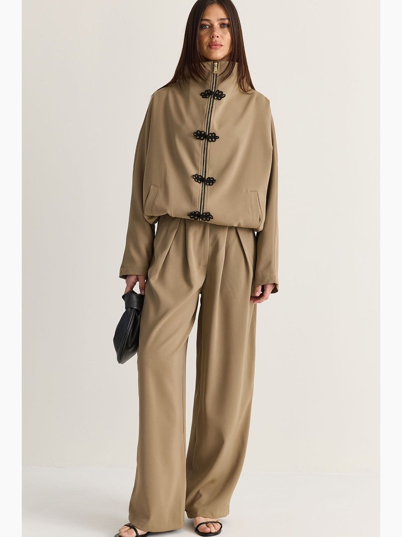 Ensemble coordonné 2 pièces lucci Camel - Kiabi