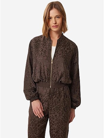 Ensemble coordonné bomber taille haute imprimé léopard istanbul