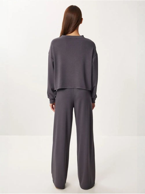 Ensemble coordonné côtelé color block avec pantalon à jambes larges istanbul - Kiabi Ensemble coordonné côtelé color block avec pantalon à jambes larges istanbul - Kiabi