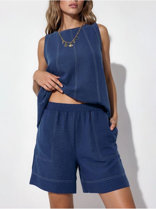 Ensemble coordonné décontracté avec détails de couture - Kiabi Ensemble coordonné décontracté avec détails de couture - Kiabi