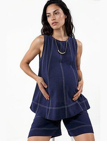 Ensemble coordonné décontracté avec détails de couture hiccup