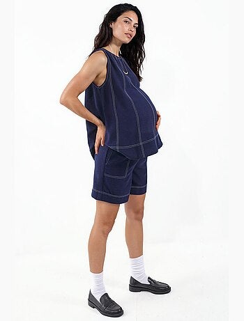 Ensemble coordonné décontracté avec détails de couture hiccup