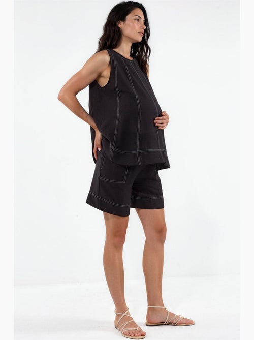 Ensemble coordonné décontracté avec détails de couture hiccup - Kiabi Ensemble coordonné décontracté avec détails de couture hiccup - Kiabi