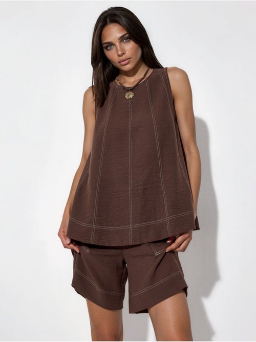 Ensemble coordonné décontracté avec détails de couture - Kiabi
