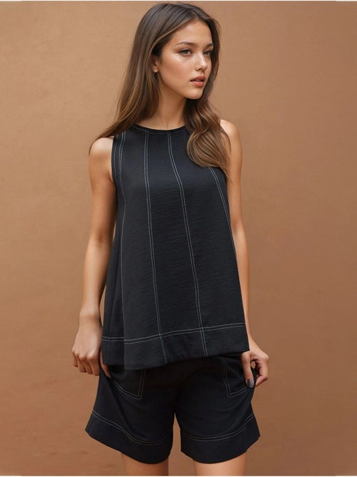 Ensemble coordonné décontracté avec détails de couture - Kiabi