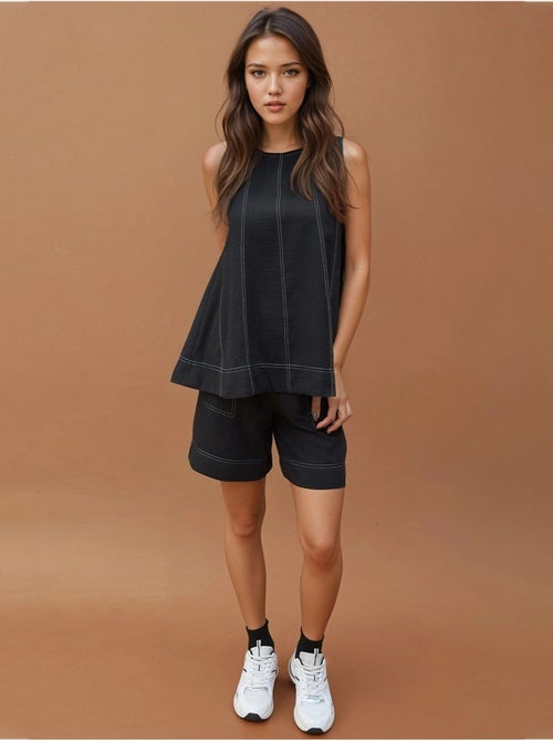 Ensemble coordonné décontracté avec détails de couture - Kiabi