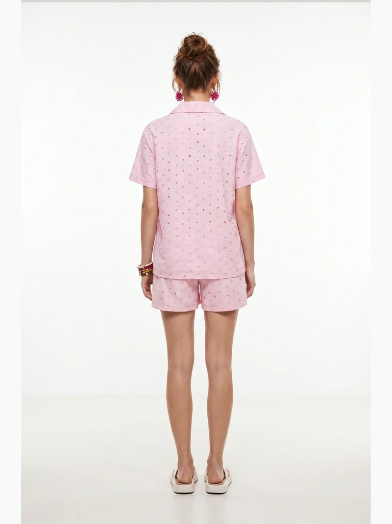 Ensemble coordonné deux pièces en coton istanbul Rose dragée - Kiabi