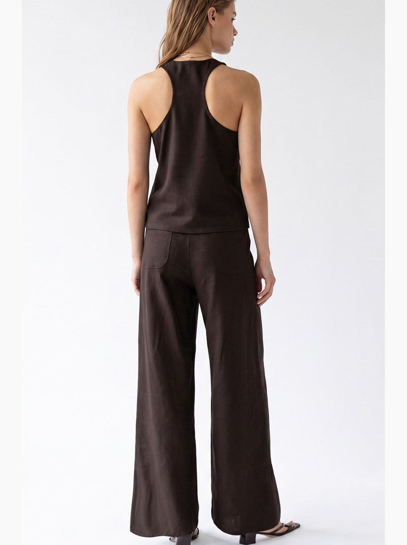 Ensemble coordonné deux pièces femme mixray Marron chocolat - Kiabi