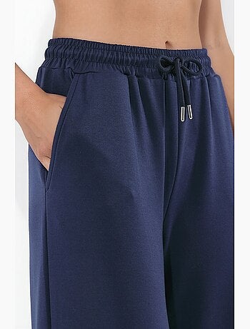 Ensemble coordonné deux pièces taille haute jambes larges en modal hiccup