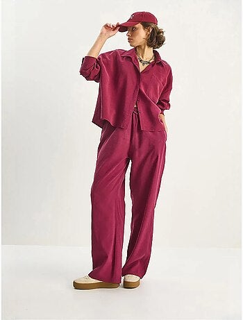 Ensemble coordonné deux pièces taille haute jambes larges lucci