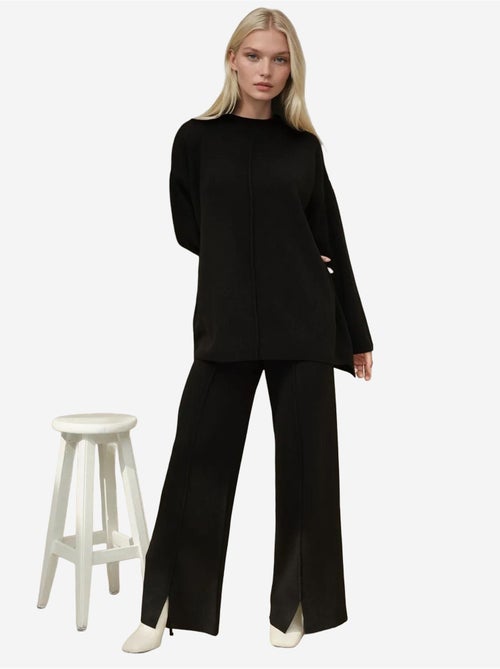 Ensemble coordonné en tricot à taille haute et jambes larges - Kiabi Ensemble coordonné en tricot à taille haute et jambes larges - Kiabi