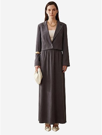 Ensemble coordonné jambes larges avec veste boutonnée my fashion