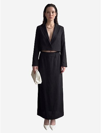 Ensemble coordonné jambes larges avec veste boutonnée my fashion