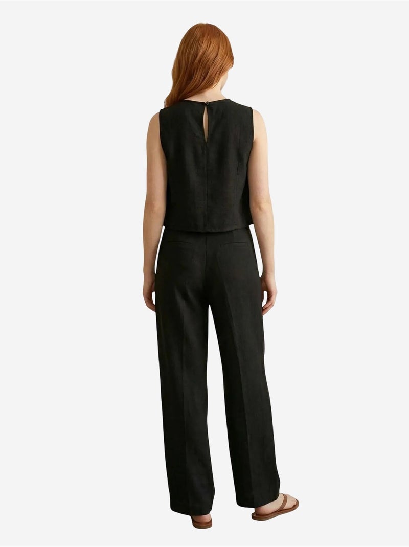 Ensemble coordonné oversize taille haute avec poche my fashion Noir - Kiabi