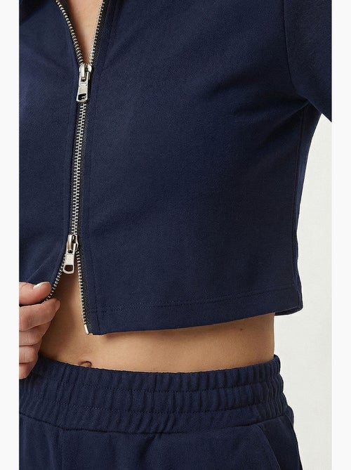 Ensemble coordonné taille haute jambes larges avec col chemise istanbul - Kiabi Ensemble coordonné taille haute jambes larges avec col chemise istanbul - Kiabi