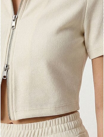 Ensemble coordonné taille haute jambes larges avec col chemise istanbul
