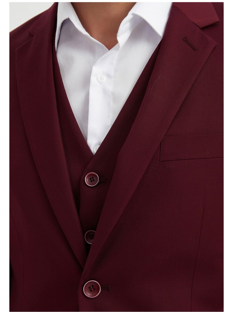 Ensemble costume 3 pièces Kebello Bordeaux - Kiabi
