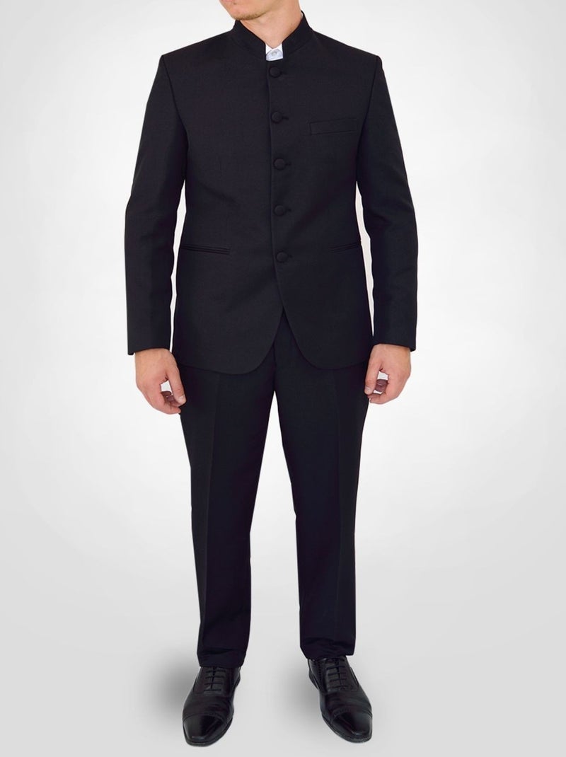 Ensemble costume col mao Kebello Noir Noir - Kiabi