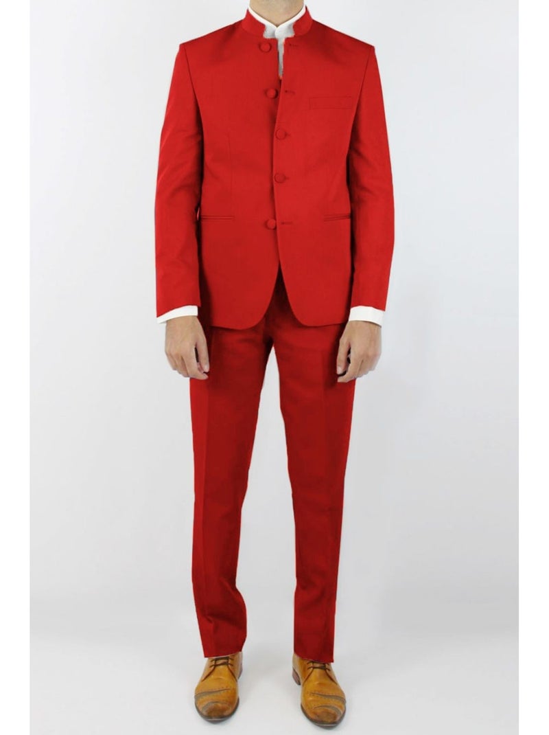 Ensemble costume col mao Kebello Rouge - Kiabi