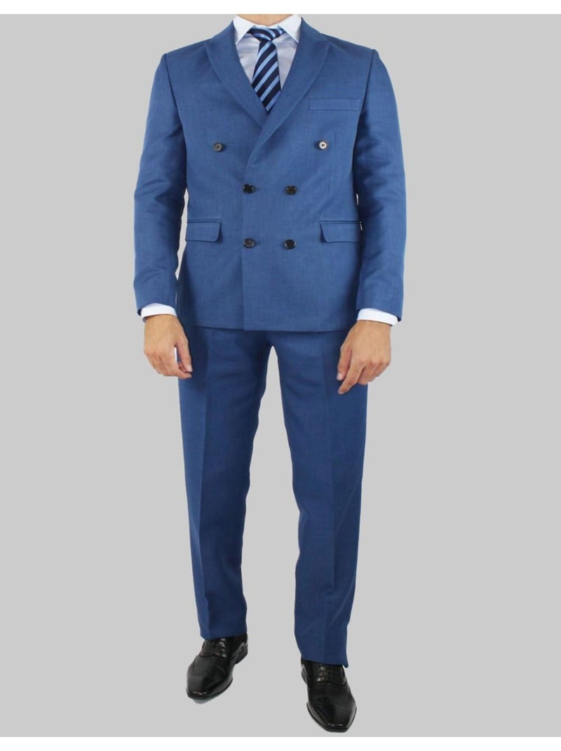 Ensemble costume croisé Kebello Bleu - Kiabi