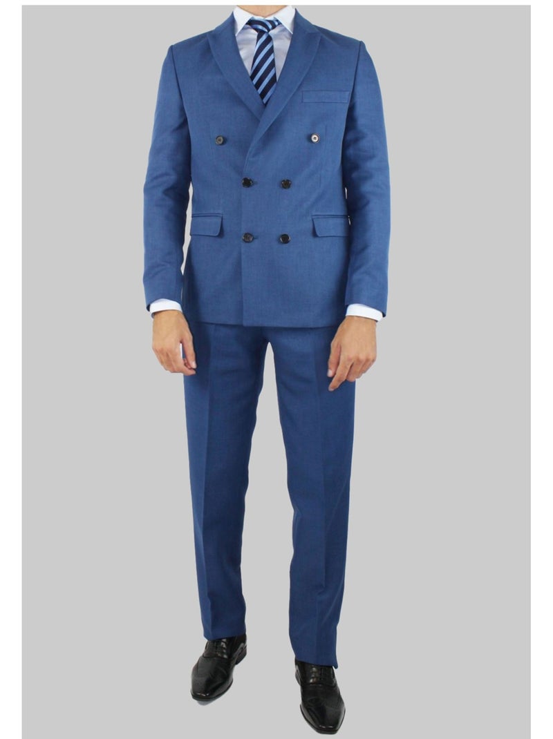 Ensemble costume croisé Kebello Bleu - Kiabi