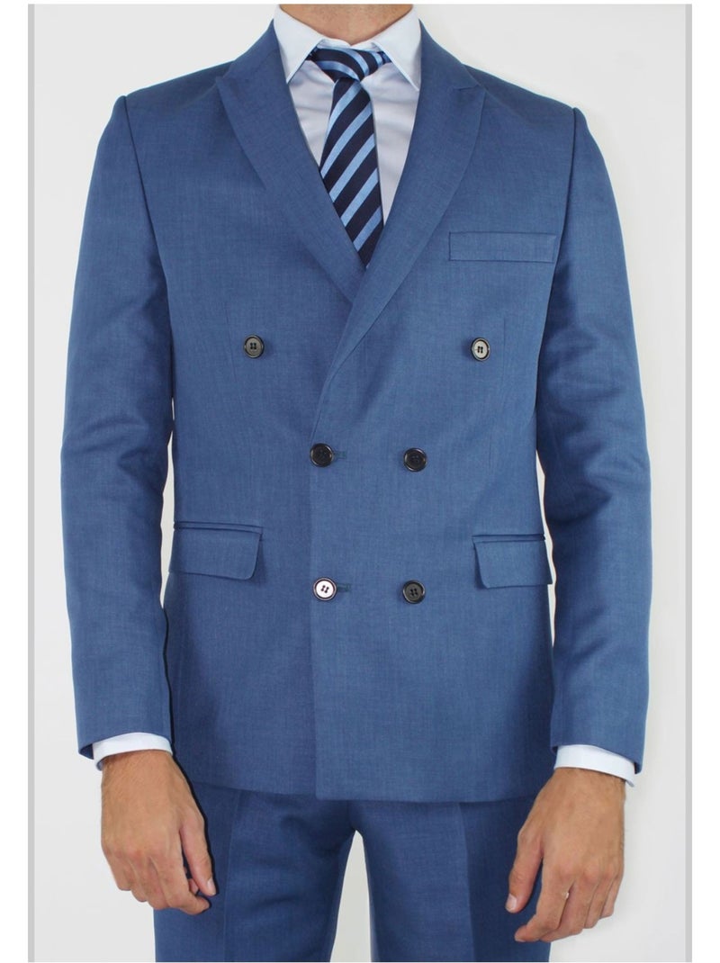 Ensemble costume croisé Kebello Bleu - Kiabi