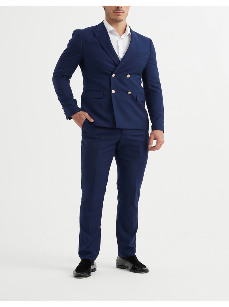 Ensemble costume croisé Kebello Bleu - Kiabi