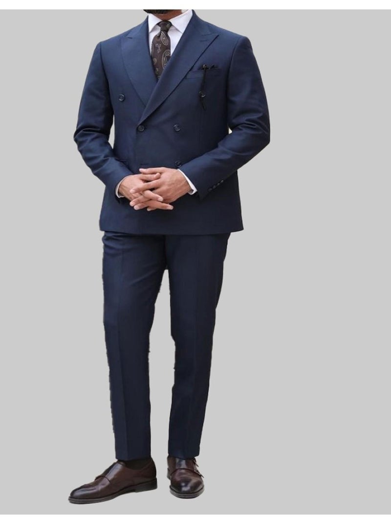 Ensemble costume croisé Kebello Bleu marine - Kiabi