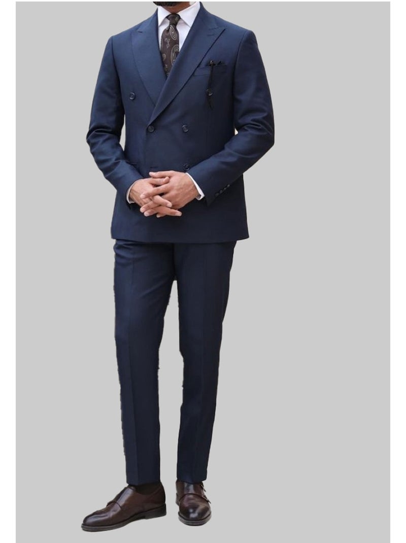 Ensemble costume croisé Kebello Bleu marine - Kiabi