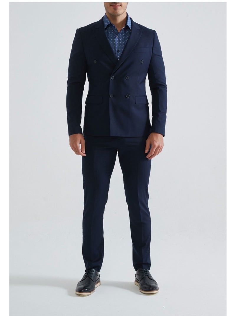 Ensemble costume croisé Kebello Bleu marine - Kiabi
