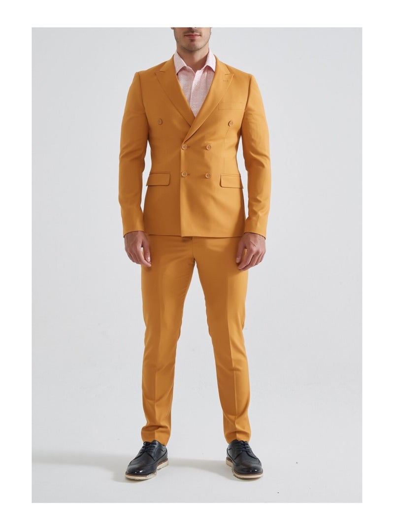 Ensemble costume croisé Kebello Jaune - Kiabi