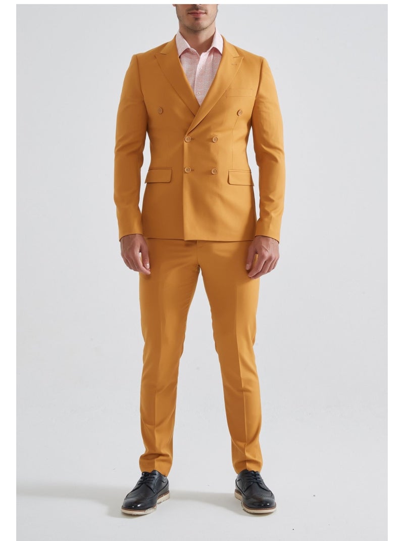Ensemble costume croisé Kebello Jaune - Kiabi