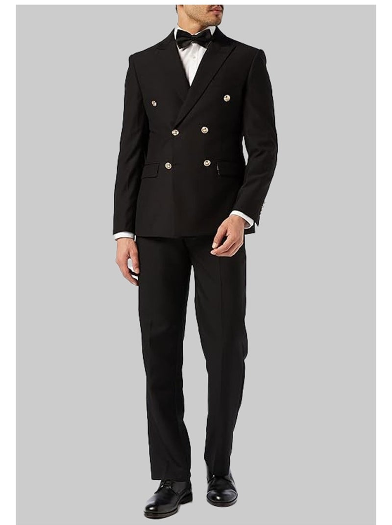 Ensemble costume croisé Kebello Noir Noir - Kiabi