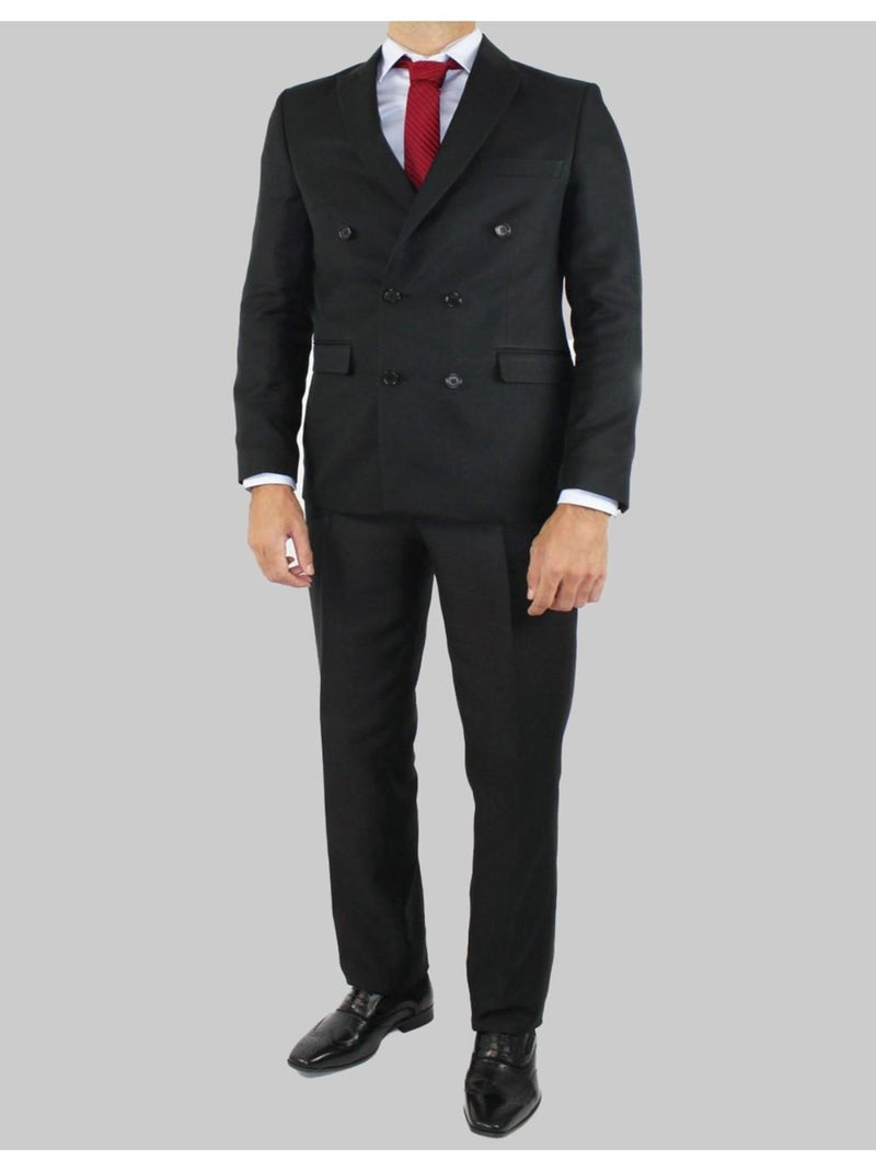 Ensemble costume croisé Kebello Noir Noir - Kiabi