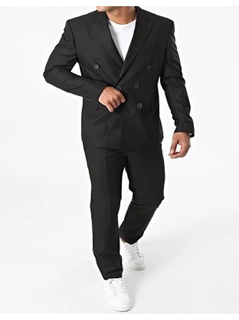 Ensemble costume croisé Kebello Noir Noir - Kiabi