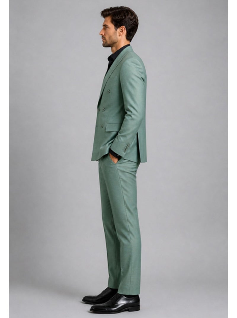 Ensemble costume croisé Kebello Vert - Kiabi