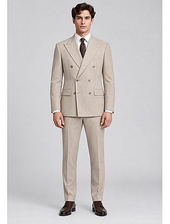 Ensemble costume croisé rayé kebello
