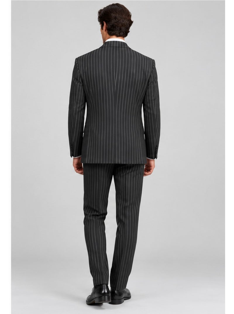 Ensemble costume croisé rayé kebello Noir Noir - Kiabi