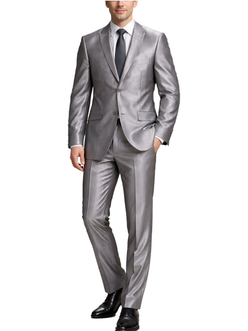 Ensemble costume ton sur ton Lordissimo Kebello Gris - Kiabi