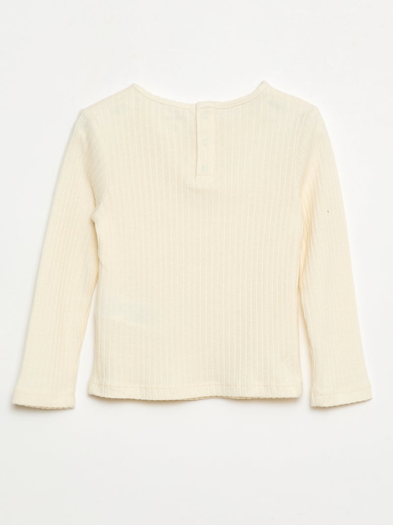 Ensemble côtelé avec veste sans manches - 3 pièces Beige - Kiabi