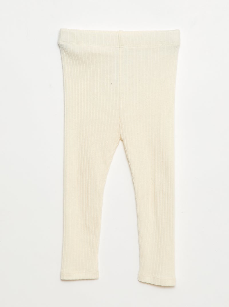 Ensemble côtelé avec veste sans manches - 3 pièces Beige - Kiabi