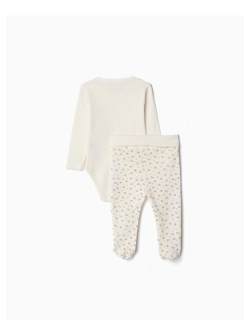 Ensemble côtelé body manches longues + pantalon pieds MO Fashion - Kiabi