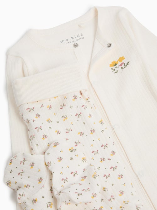 Ensemble côtelé body manches longues + pantalon pieds MO Fashion - Kiabi